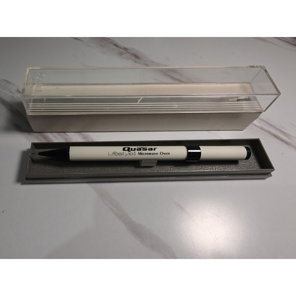 Pentel Sharplet 300 Mec Pencil .5mm White Q305 Japan Vintage QUASAR MICROWAVE AD